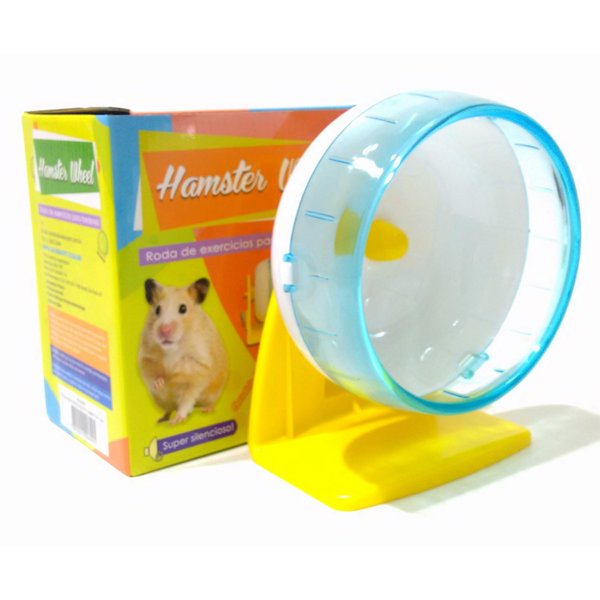 Brinquedo Jel Plast Pet Roe Roda Plástica Amarela para Hamst