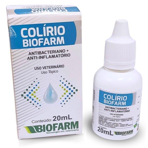 Colírio Biofarm Antibacteriano+anti-inflamatório Ocular - 20 Ml