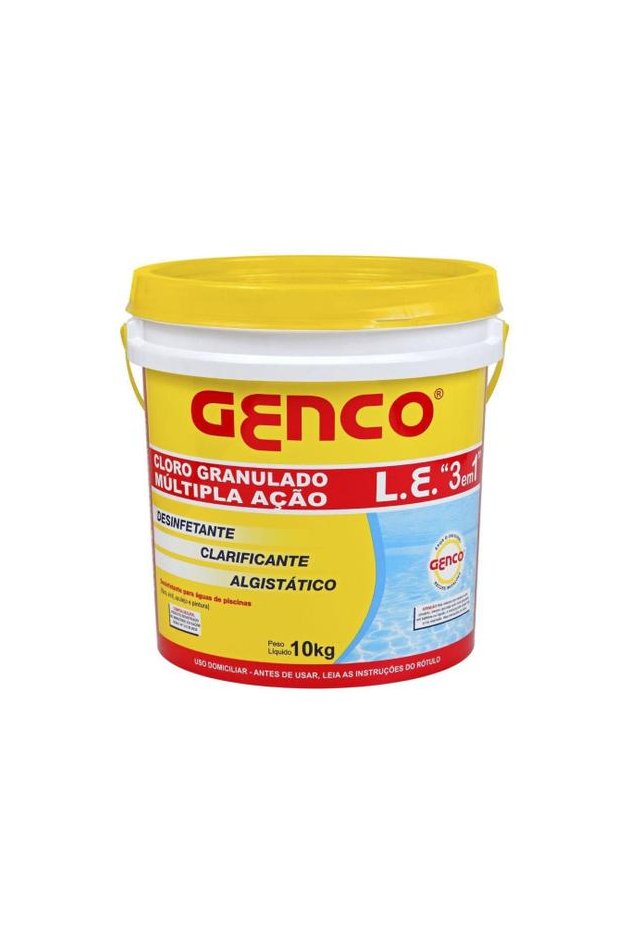 cloro granulado multipla acao 3x1 genco genclor 10kg 1