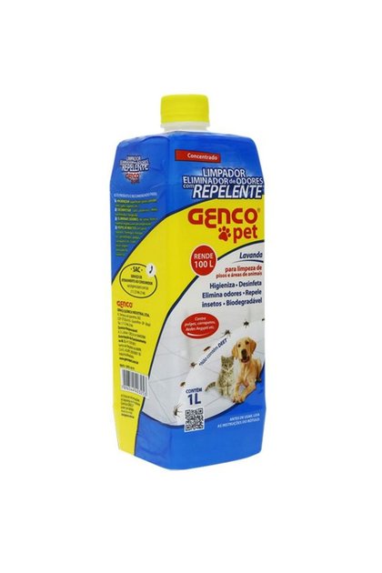 Limpador Eliminador Odores com Repelente GencoPet - 1L