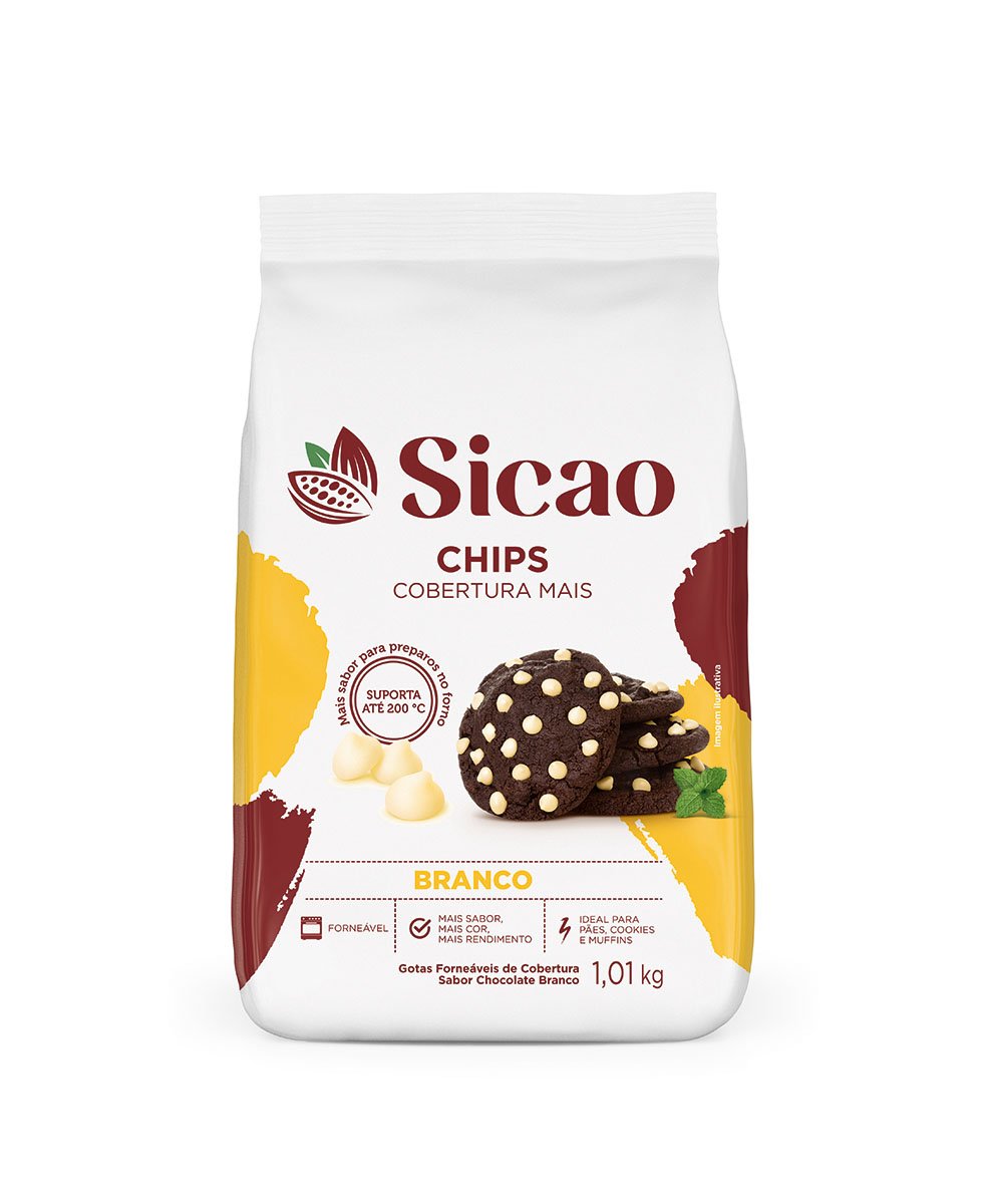Chips cobertura branco 1 01kg sicao
