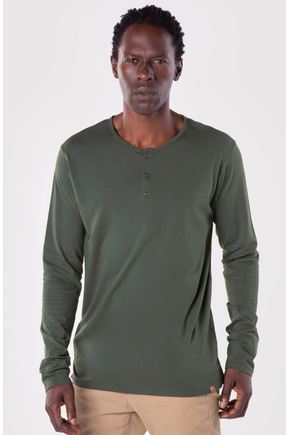 camisa henley verde militar masculina 03