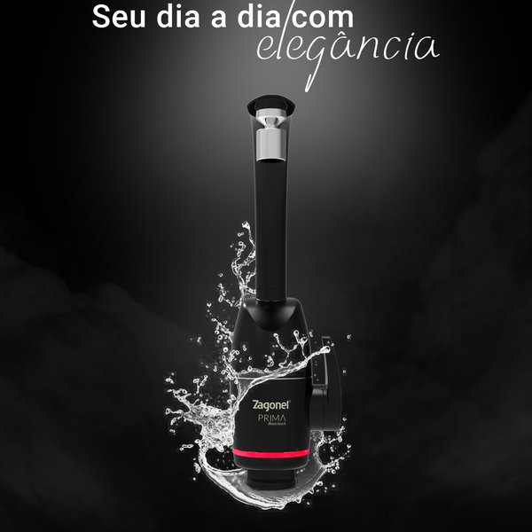 Torneira De Agua Quente E Fria Touch Zagonel Prima Black 220 V 5500W -  BaoShop - Loja de Calçados