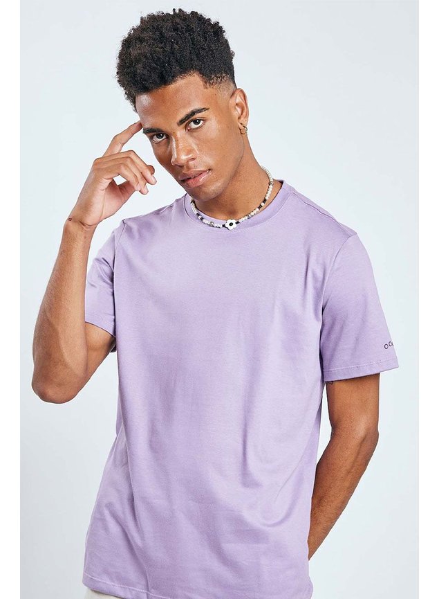 Camiseta Oversized Estampada Lighter - Roxo