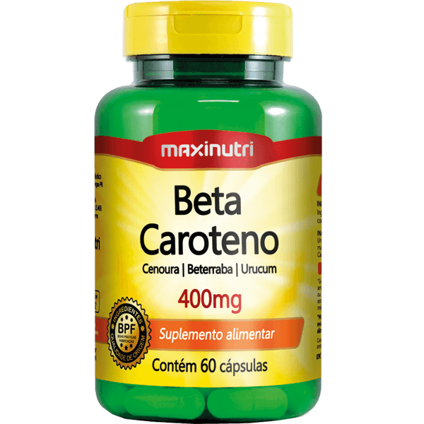 Betacaroteno 60 Cápsulas 400mg Maxinutri