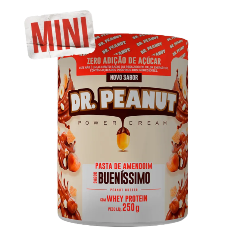 Pasta de Amendoim Bueníssimo Com Whey Protein 250g Dr Peanut