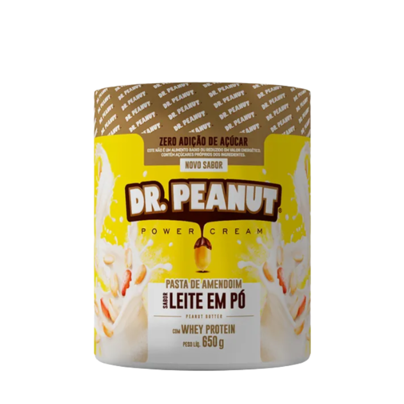 Pasta de Amendoim Whey Sabor Leite em Pó Whey Dr Peanut 600 g - Livee  saudaveis