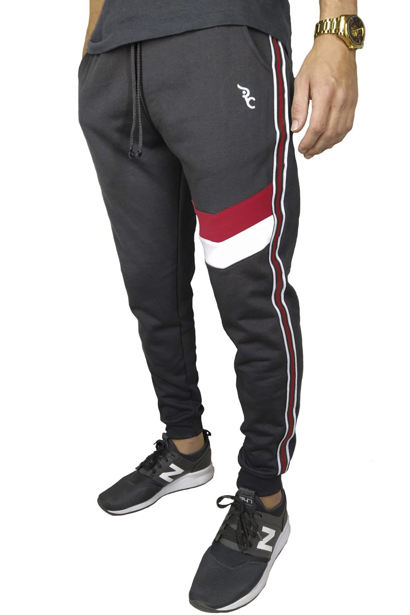 Calça moletom hot sale masculina listrada