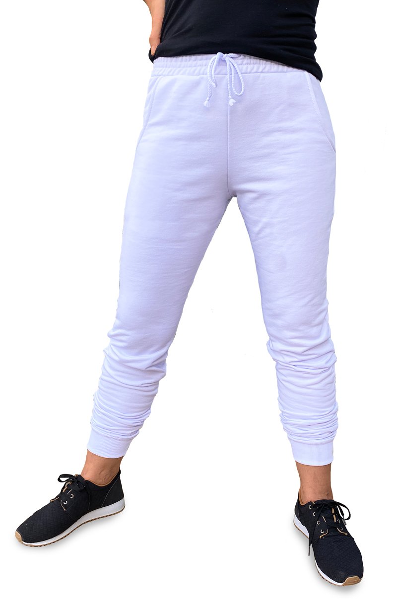 Calça Wide Em Moletom Denim Plus Size