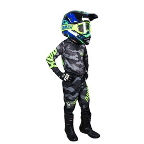Conjunto Infantil Prime Amx Azul Branco Moto Motocross Trilha, Equipamentos, peças e acessórios para você e sua moto