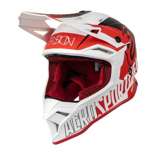 capacete asw fusion 20 dash vermelho branco 69968