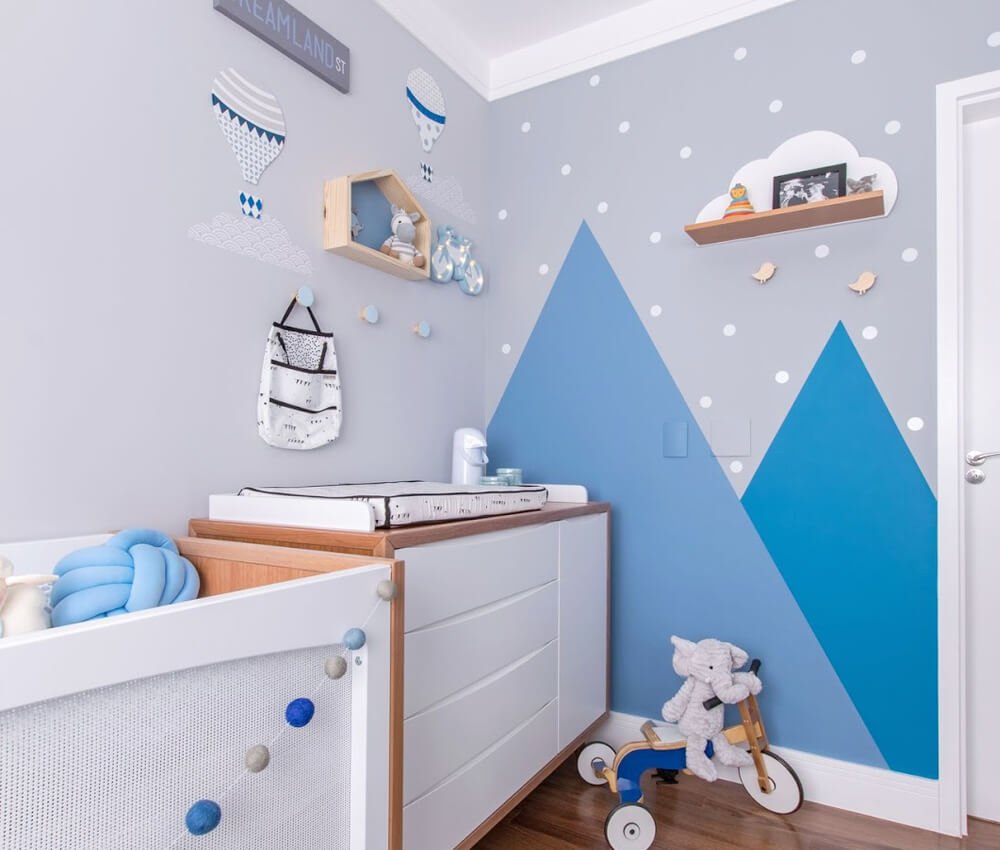 Quarto Infantil Carrinhos Azul Marinho