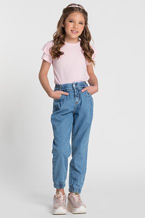 Calça Jeans Infantil Menina Jogger Sun Place (4 ao 10) Jeans