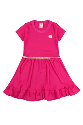 Vestido Infantil Menina Concha Pink Iaia (1 ao 12)