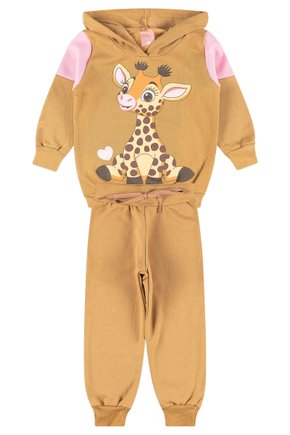 Conjunto Infantil Menina Girafa Caramelo Iaia (1 ao 12)