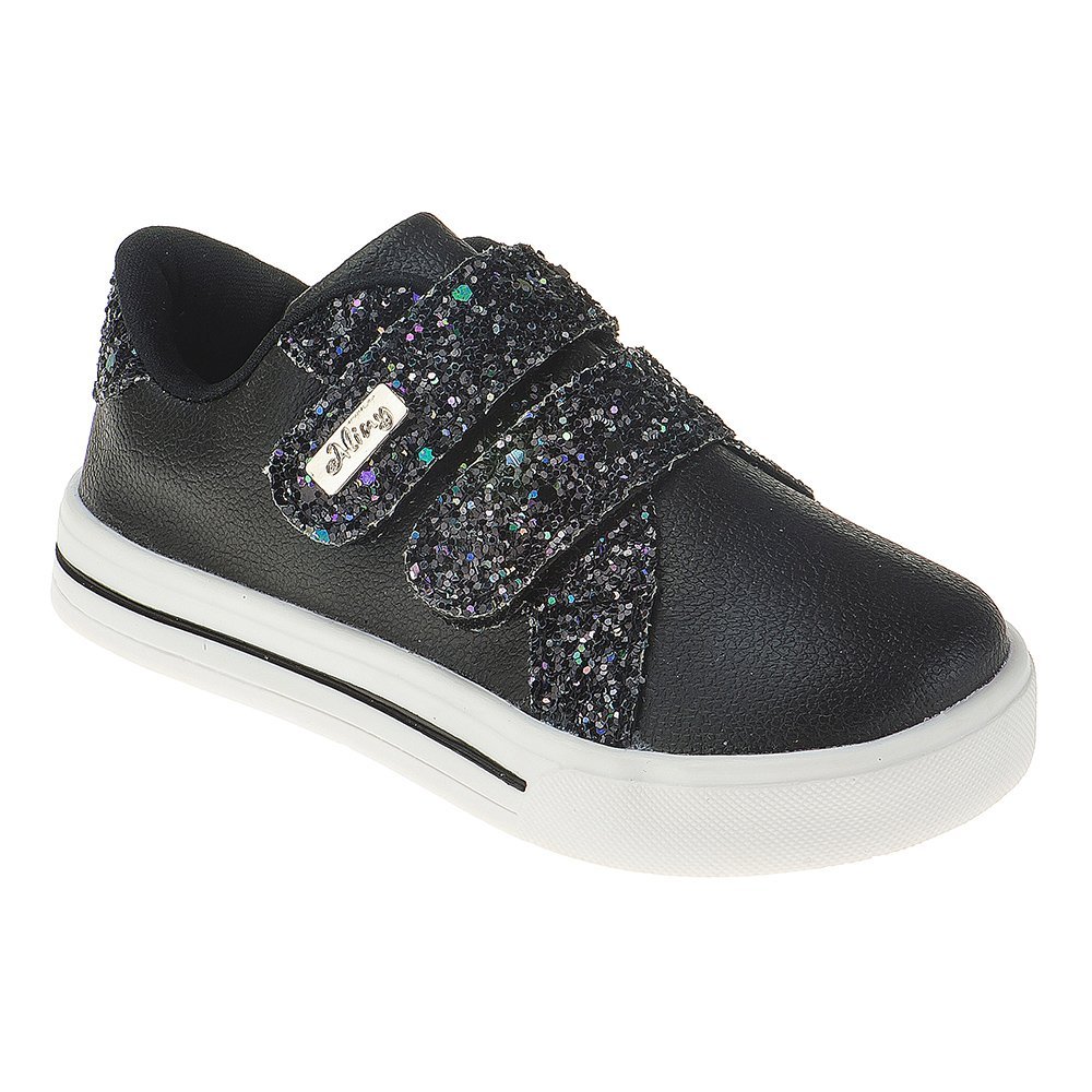 Tenis preto clearance com glitter