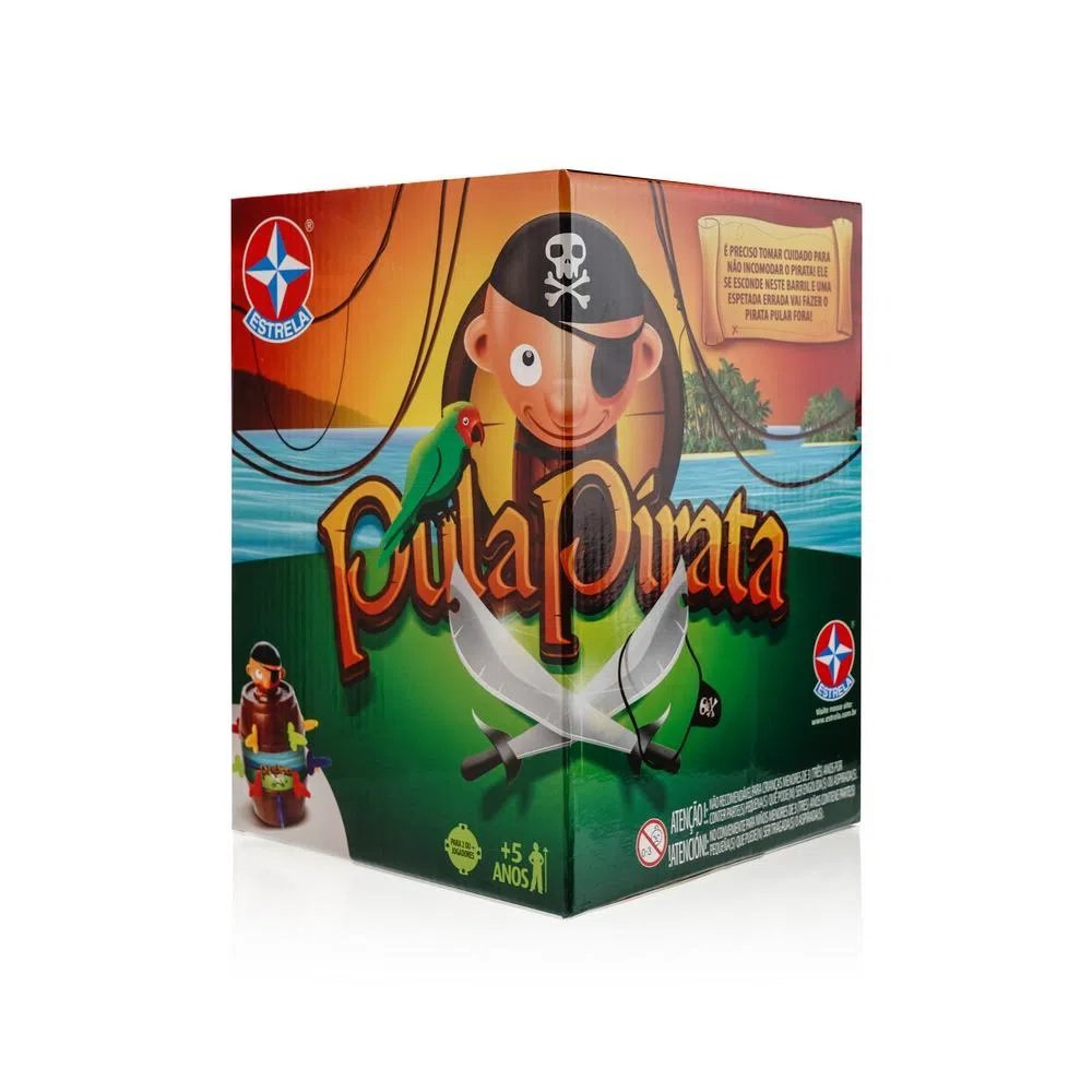 Brinquedo Pula Macacos Joguinho Infantil Barril Pirata Pula