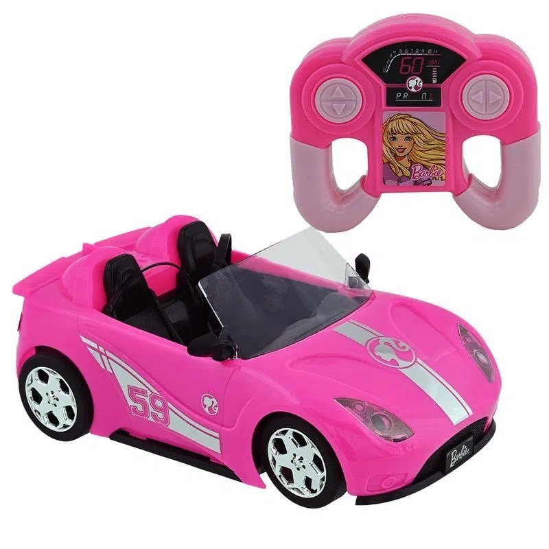 Carro da Barbie Rosa Conversível Para Boneca Barbie - Roma Brinquedos