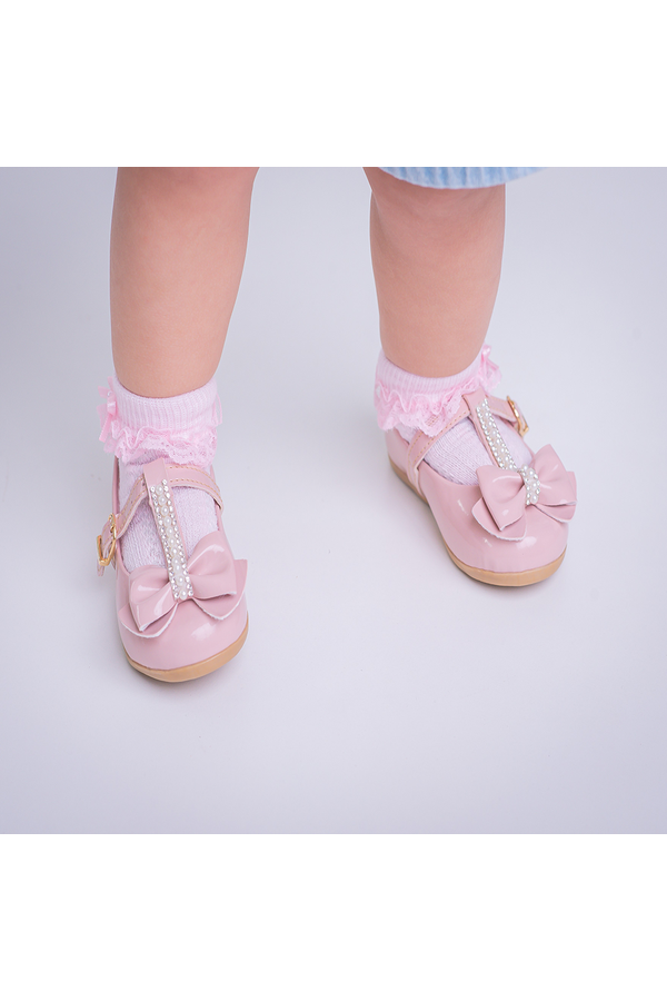 Sapatilha Sonho de Criança Infantil Laço Glitter Rosa - Compre Agora