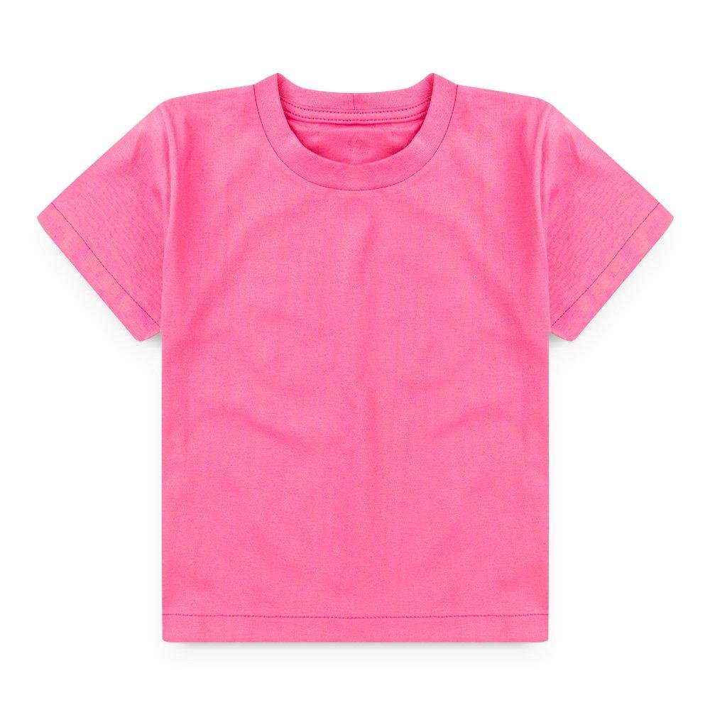 Camiseta Básica Infantil Smiles Rosa Pink - Dona Bellinha Boutique