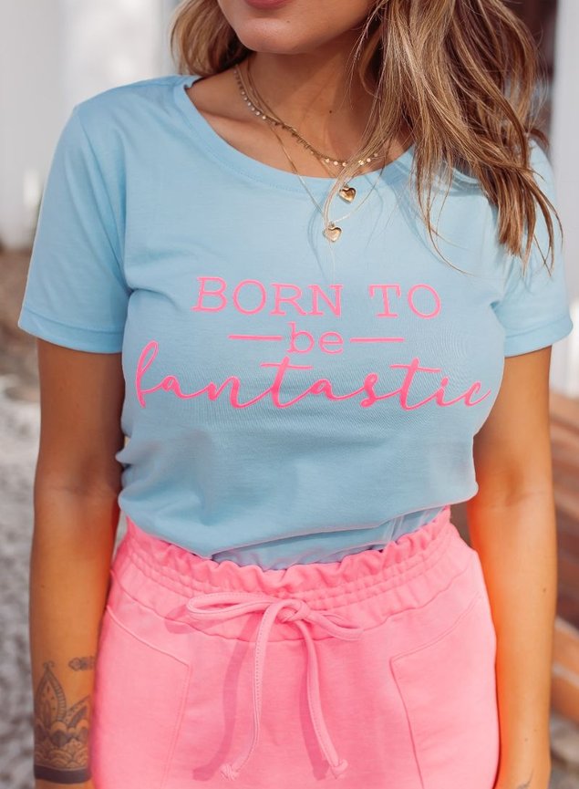 Rosa L'amour - T-shirt Azul Born to be Fantastic