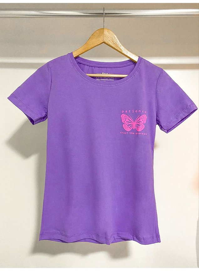 T-shirt Lilás Patience Rosa L'amour