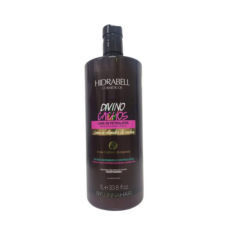 Leave-in - Creme de Pentear Cabelos Crespissimos 1L Hidrabell - Hidrabell  Cosméticos