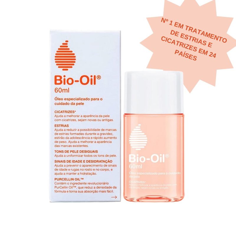 Bio Oil Óleo Natural para pele Cicatrizes e Estrias 60ml