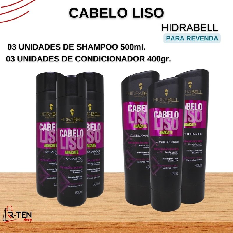 Combo Cabelo Liso Abacate Hidrabell - Hidrabell Cosméticos