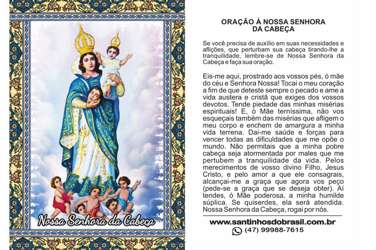 Oração a Nossa Senhora da Cabeça I Santinhos do Brasil