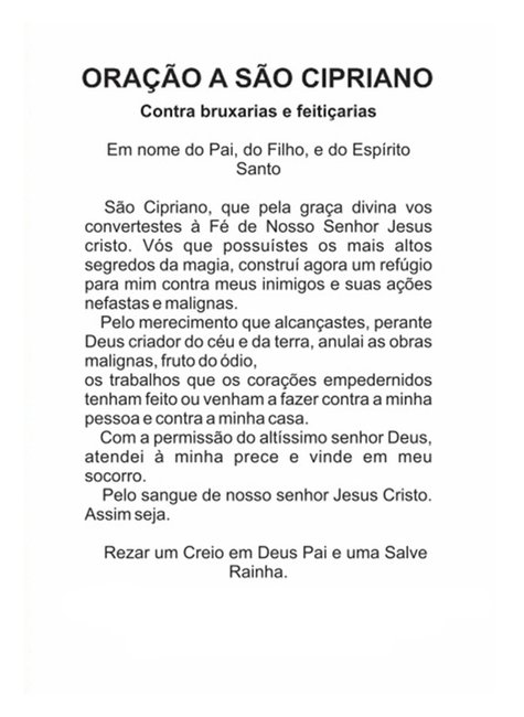 Santinho São Cipriano. Pcte c/ 1000 Unids