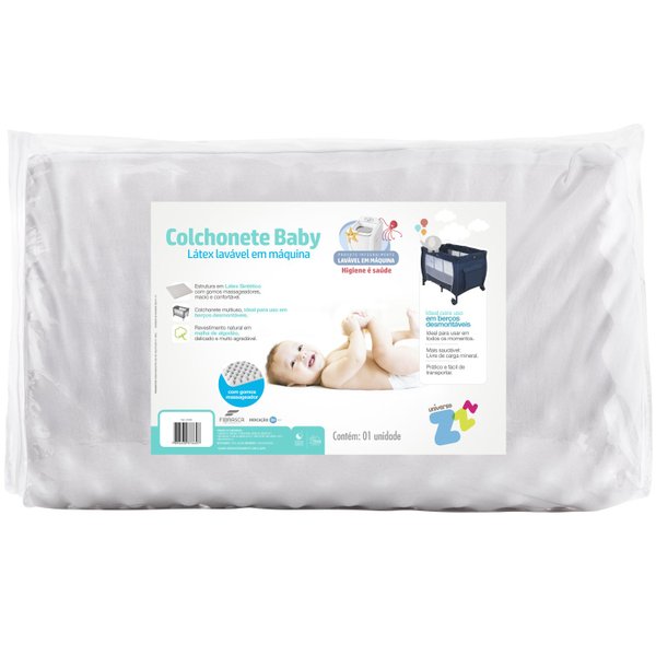 Colchonete Baby Látex Lavável 53cmx91cmx05cm - Fibrasca Colchonete Baby Látex Lavável 53cmx91cmx05cm - Fibrasca