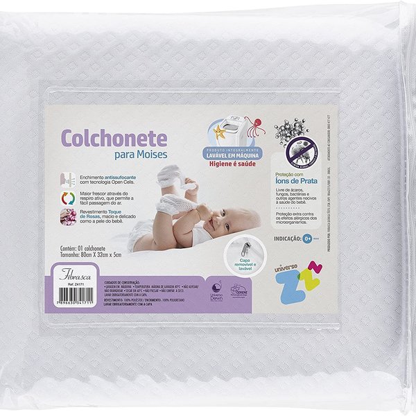 Colchonete para Moisés e Carrinho 78cmx32cmx5,5cm - Fibrasca Colchonete para Moisés e Carrinho 78cmx32cmx5,5cm - Fibrasca