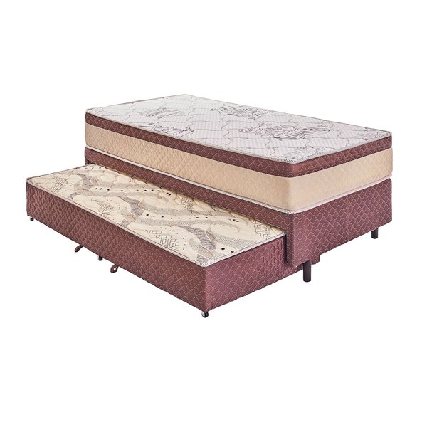 Cama Box Solteiro C/ Auxiliar Ibiza 88x188x65cm - Gazin Cama Box Solteiro C/ Auxiliar Ibiza 88x188x65cm - Gazin