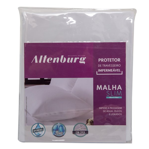 Protetor De Travesseiro Impermeável Malha Slim 50x70cm - Altenburg Protetor De Travesseiro Impermeável Malha Slim 50x70cm - Altenburg