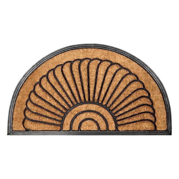 Capacho Antiderrapante Fibra de Coco Meia Lua 45x75cm - Kacyumara Capacho Antiderrapante Fibra de Coco Meia Lua 45x75cm - Kacyumara