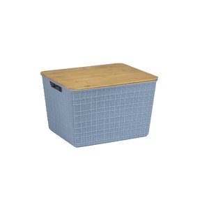 Plastic Rattan Storage Box Basket Organizer Large, ba426