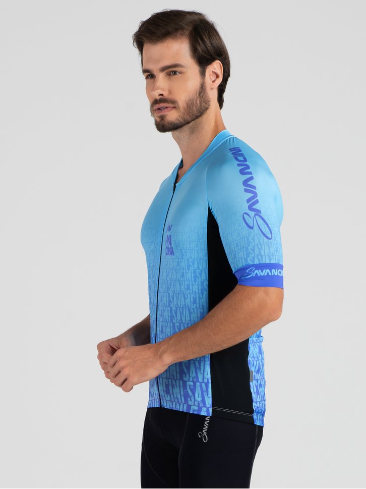 camisa para ciclismo masculina sky infinity savancini 3110 lat