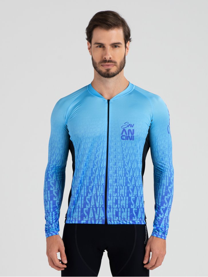 camisa para ciclismo masculina manga longa sky infinity savancini 3140