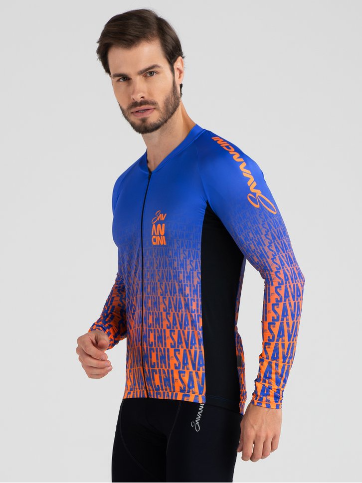 camisa para ciclismo masculina manga longa ocean infinity savancini 3140 lat
