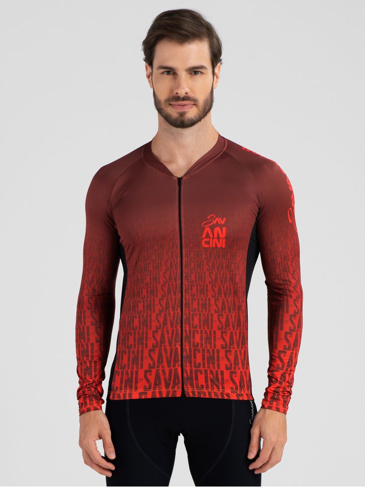 camisa para ciclismo masculina manga longa rubi infinity savancini 3140