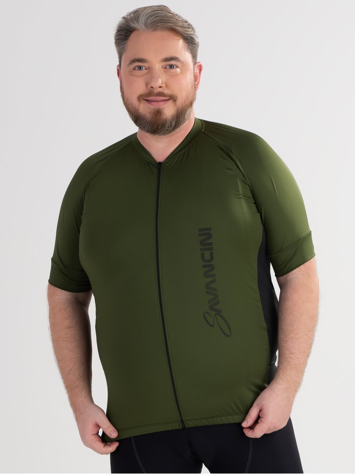 camisa ciclismo masculina plus size verde 1110 lat