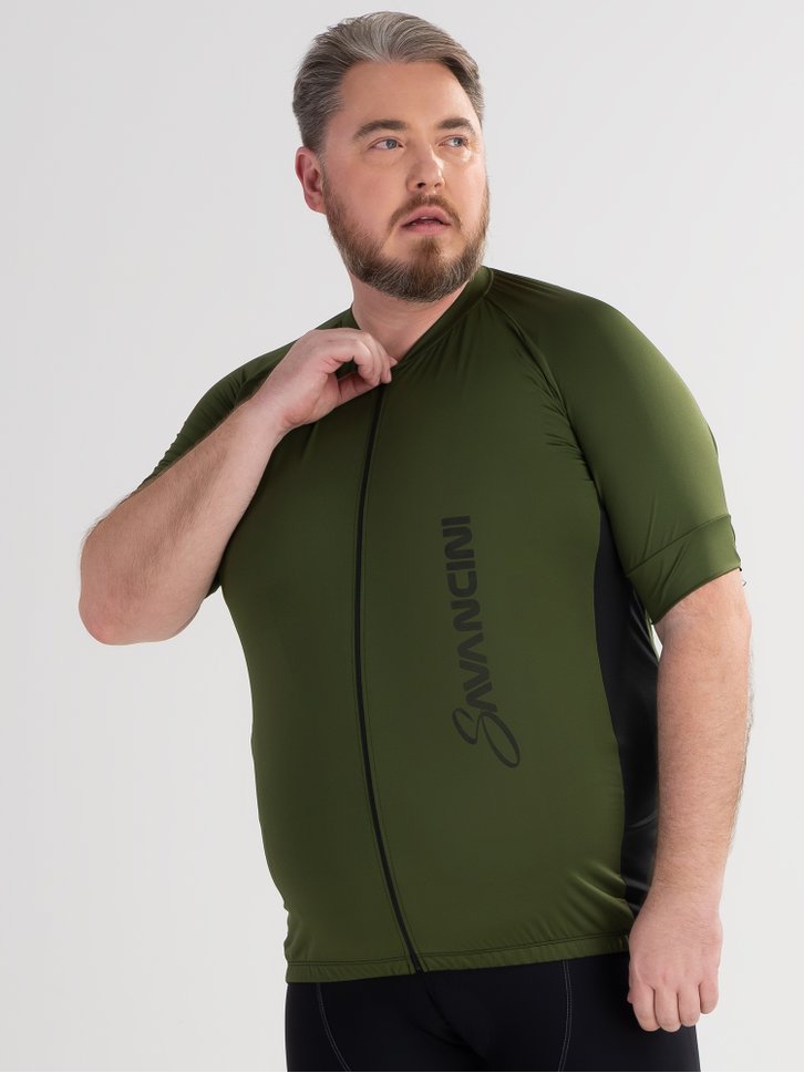 camisa ciclismo masculina plus size verde 1110