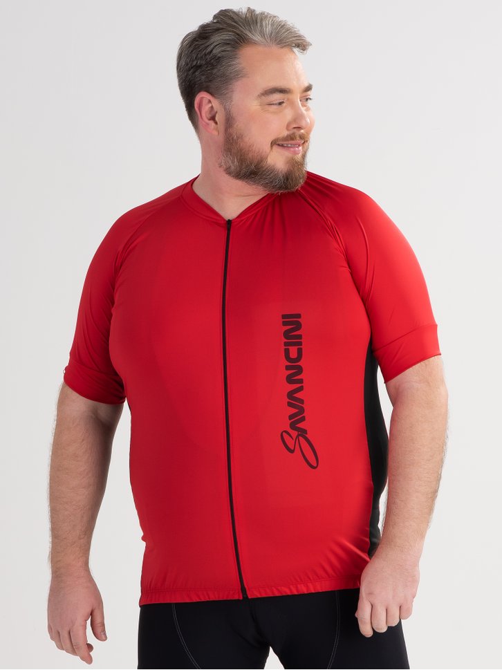 camisa ciclismo masculina plus size vermelha 1110 lat