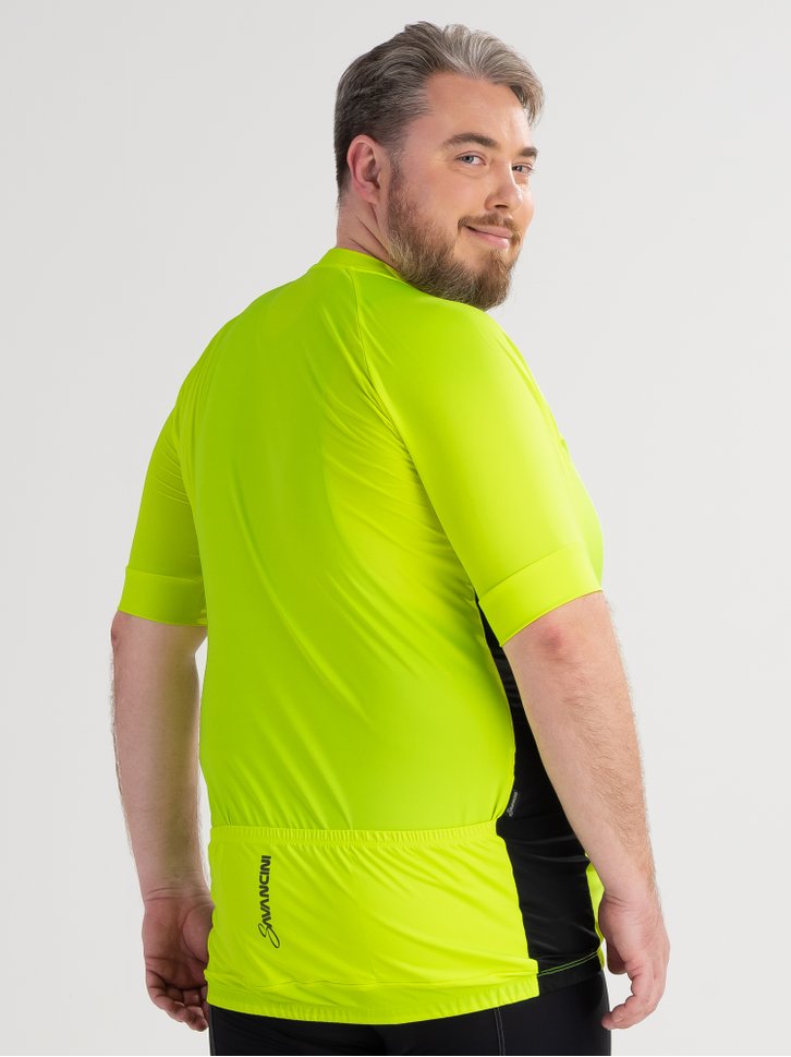 camisa ciclismo masculina plus size amarela 1110 costas