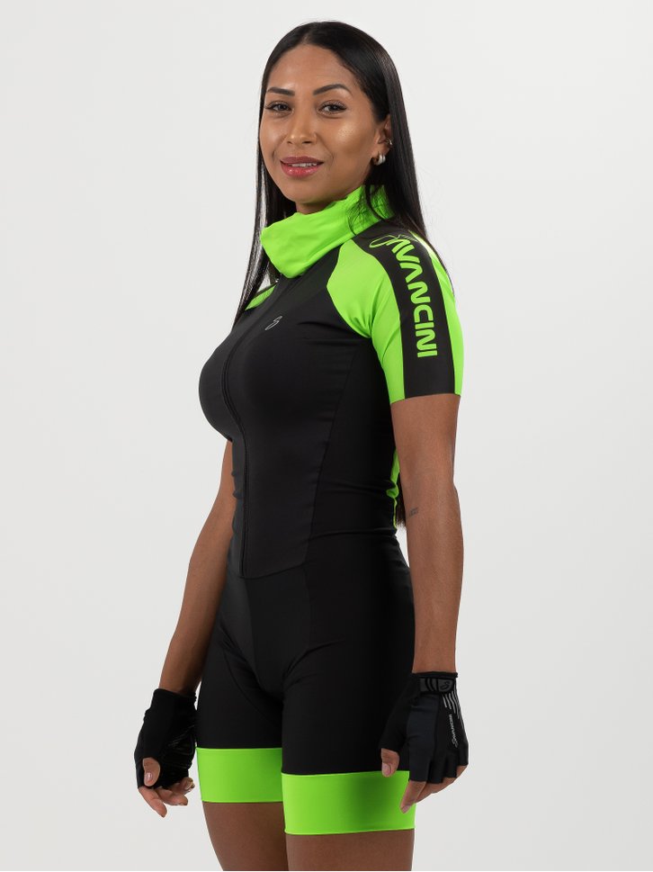 macaquinho ciclismo feminino impulse black verde neon savancini 5471 lat