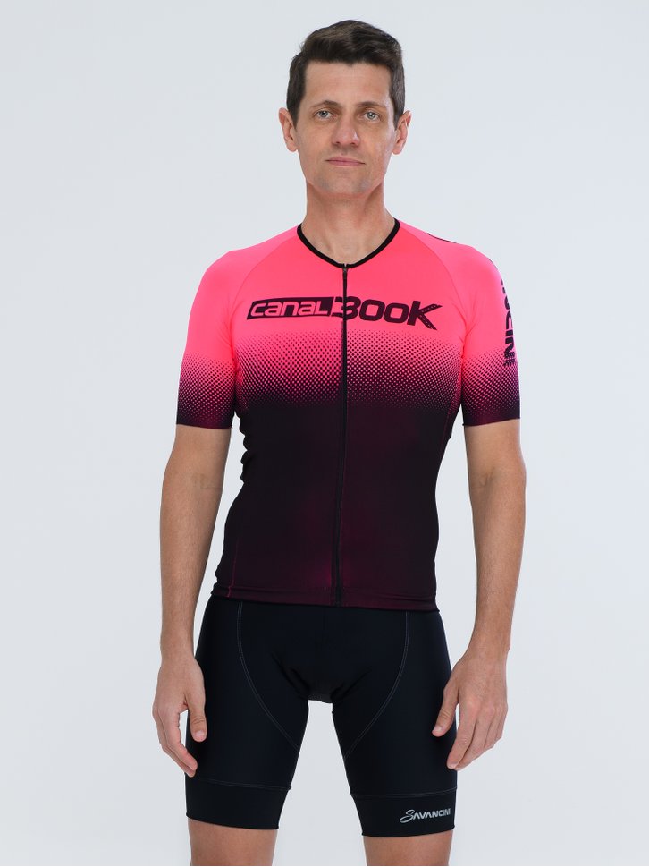 camisa ciclismo masculina 300k degrade rosa 4110