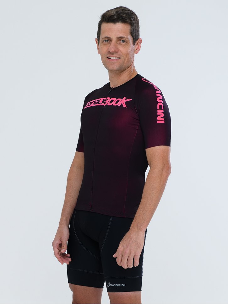 camisa ciclismo masculina 300k black rosa 4110b lat