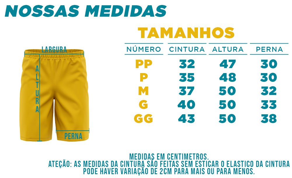 Tabela de Medidas Tabela de Medidas