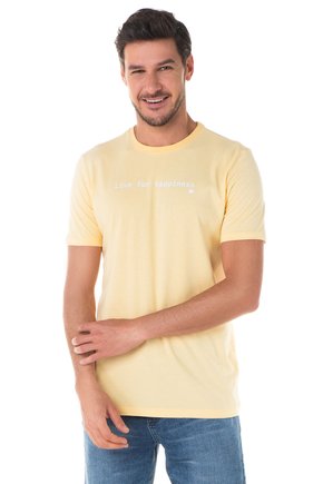 camiseta msaculina amarela com mensagem se0301199 am0018 6